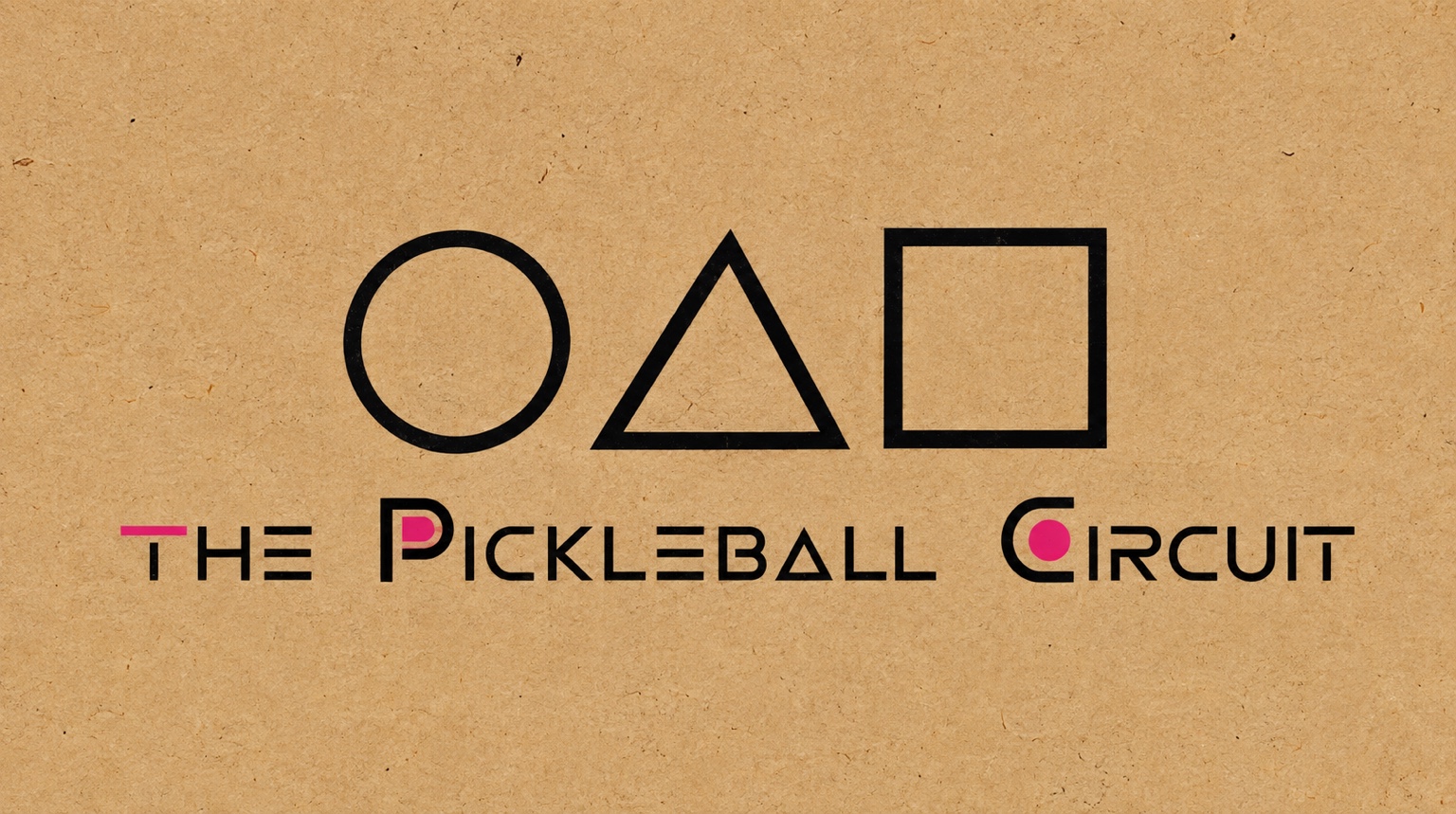 Invitation card with circle, triangle and square symbols